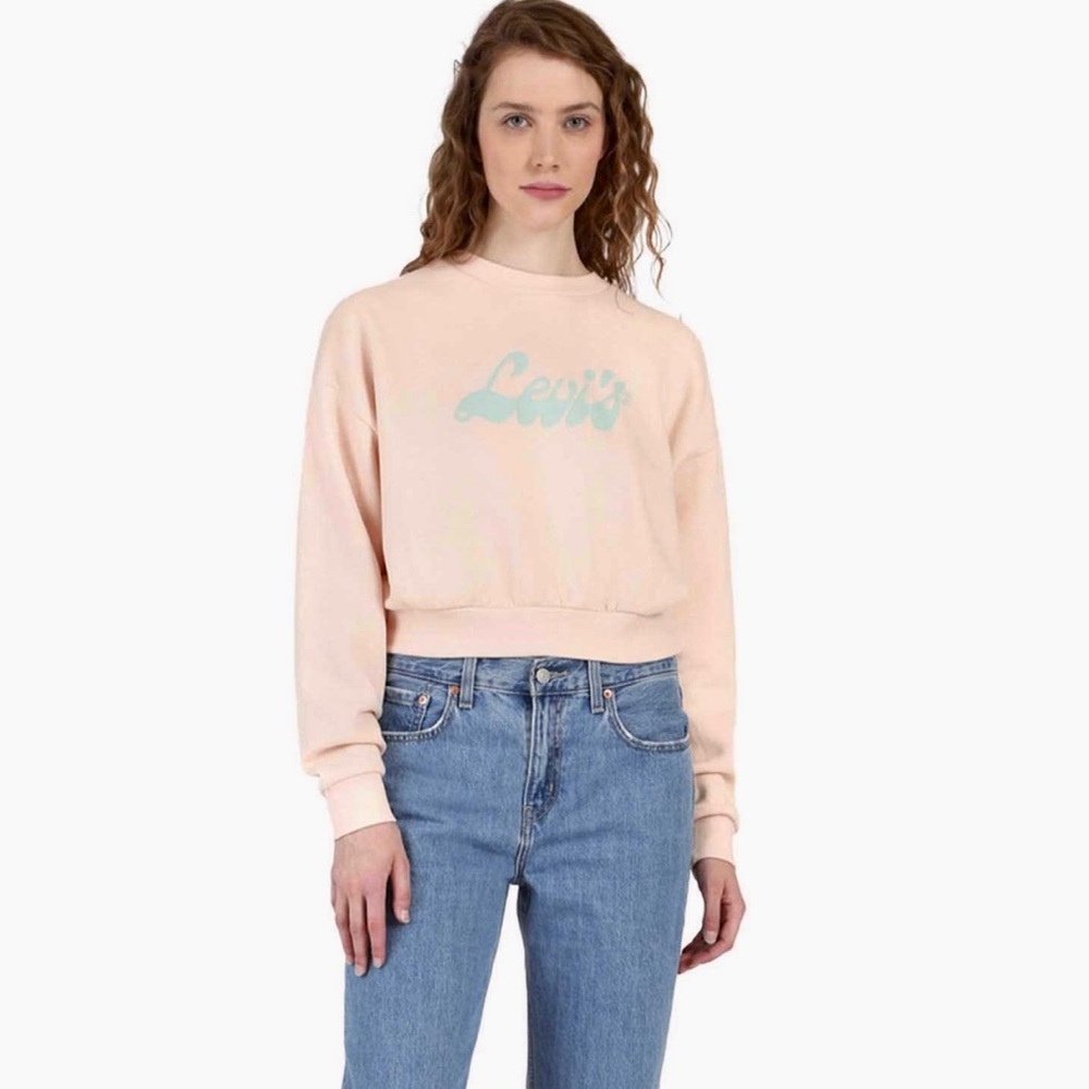 LEVI’S • Women’s Cropped Crewneck Pullover Sweatshirt - Picture 4 of 9